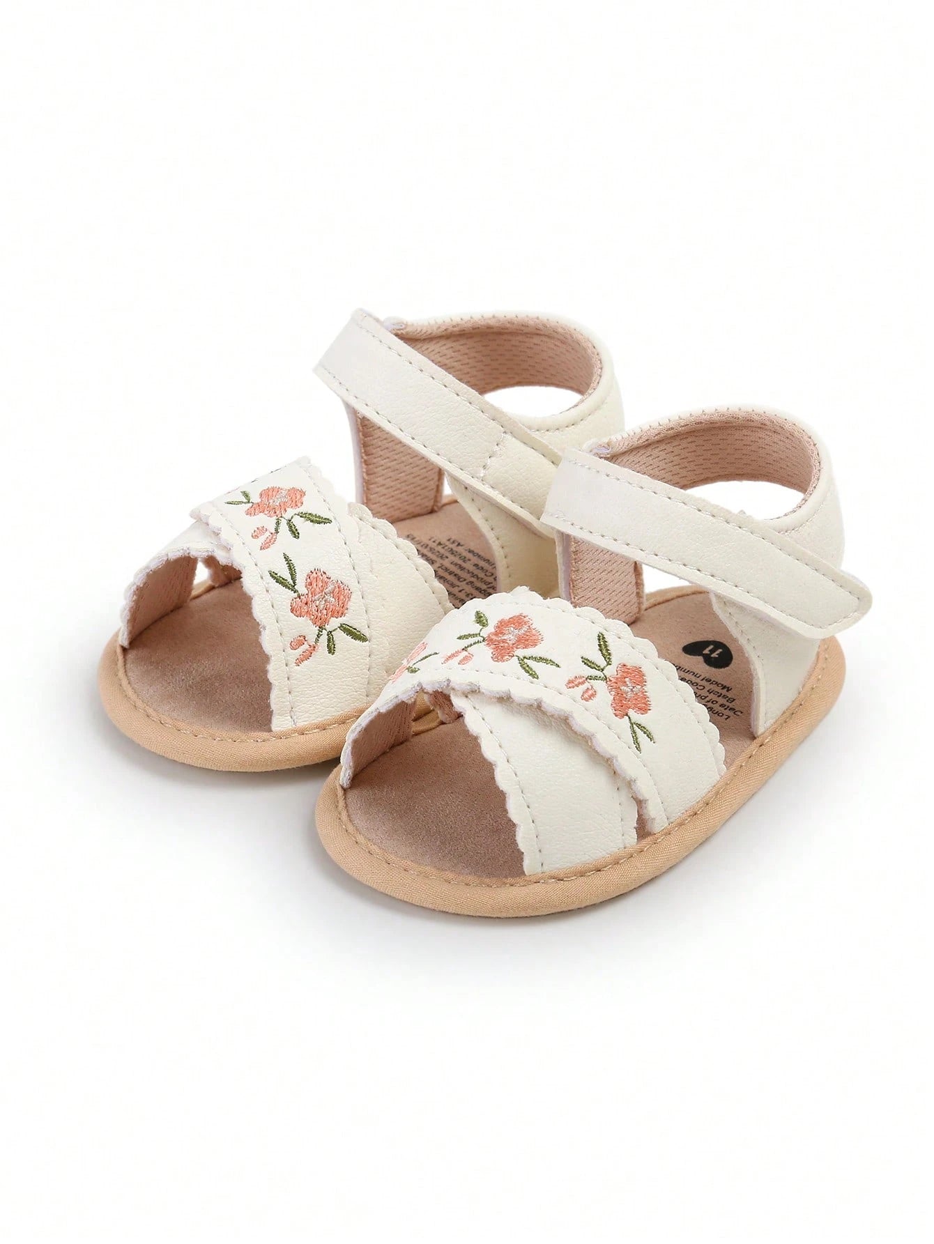 Infant Toddler Infant Girls PU Leather Soft Open Toe Summer Sandals Flower Princess Flat Shoes