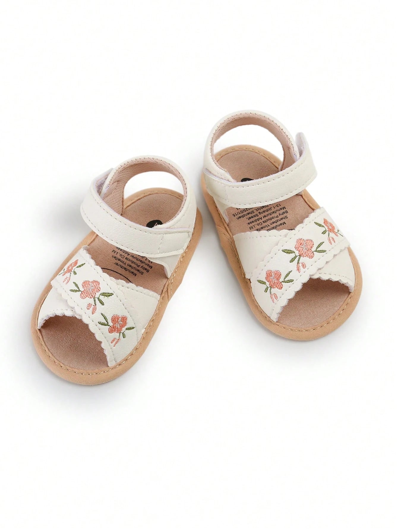 Infant Toddler Infant Girls PU Leather Soft Open Toe Summer Sandals Flower Princess Flat Shoes