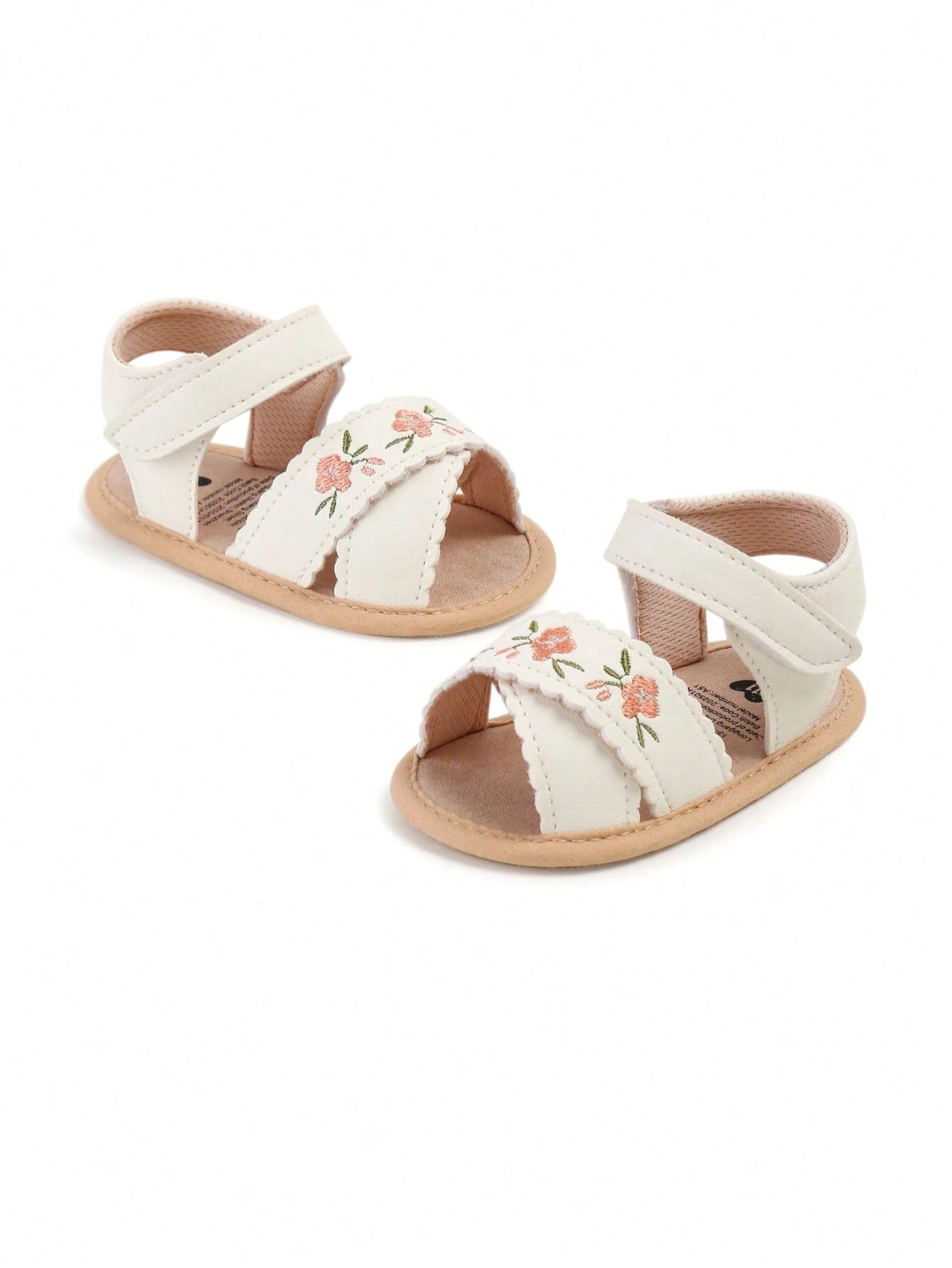 Infant Toddler Infant Girls PU Leather Soft Open Toe Summer Sandals Flower Princess Flat Shoes