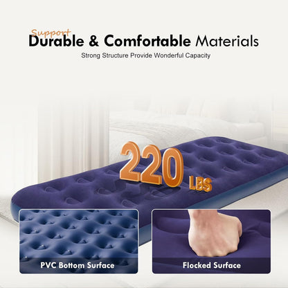 Inflatable Mattress, Inflatable Bed, Heavy-Duty Air Mattress Ideal For Camping And Travel