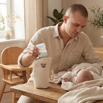 Insulated Bottle Bag, Suitable For Baby Bottles, Can Be Hung On Stroller Or Carried By Hand, Insulated Bottle Holder And Drink Cup Bag, Heat Preservation
