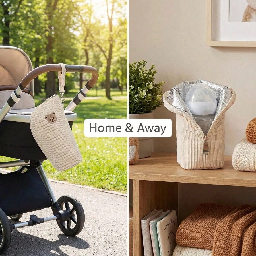 Insulated Bottle Bag, Suitable For Baby Bottles, Can Be Hung On Stroller Or Carried By Hand, Insulated Bottle Holder And Drink Cup Bag, Heat Preservation