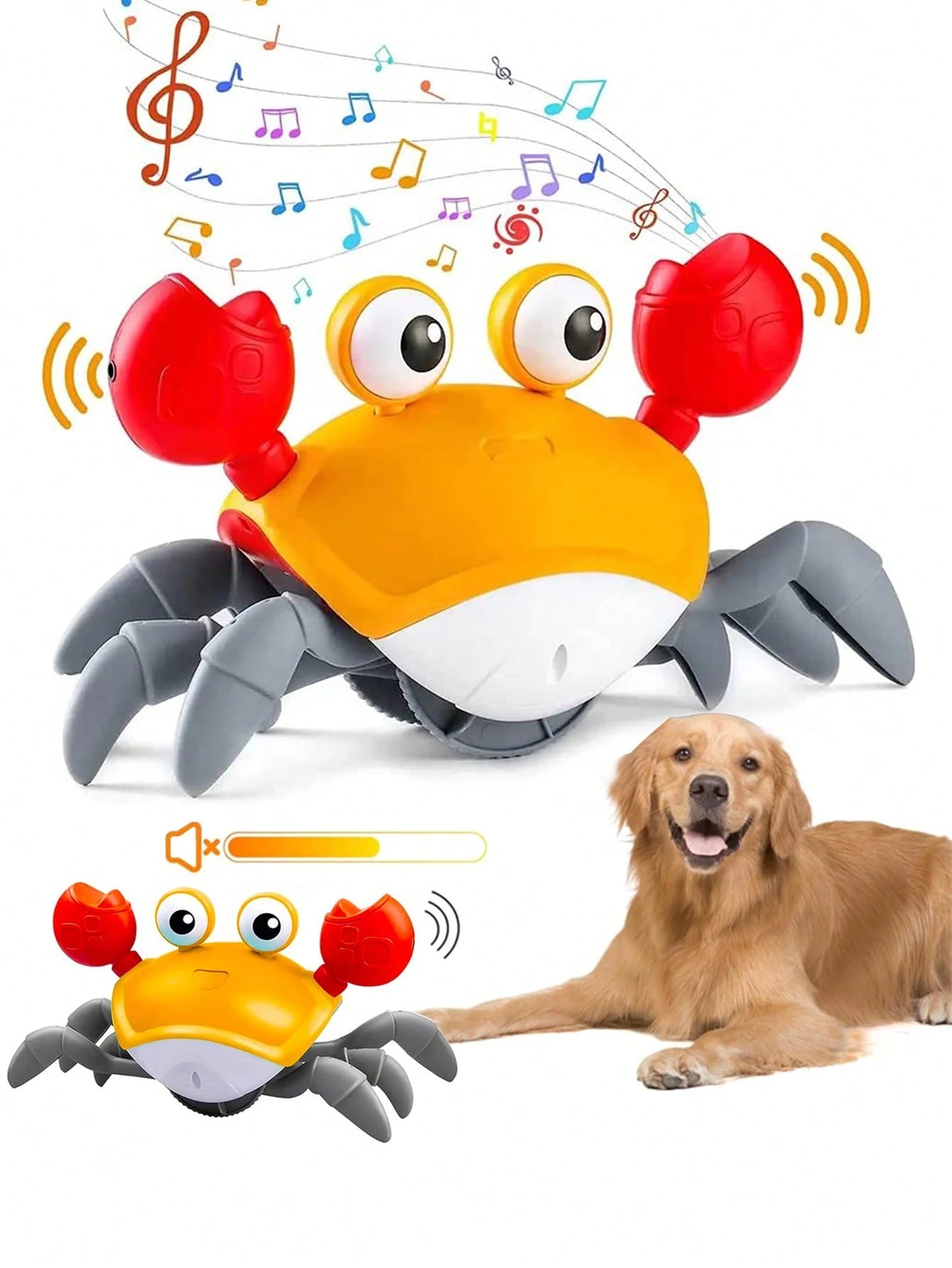 Interactive Crawling Crab Baby Toy, Music Crab For Infant Tummy Time & Toddler Walking, Senses Obstacle Avoidance, Fun Birthday Gift For Boys And Girls