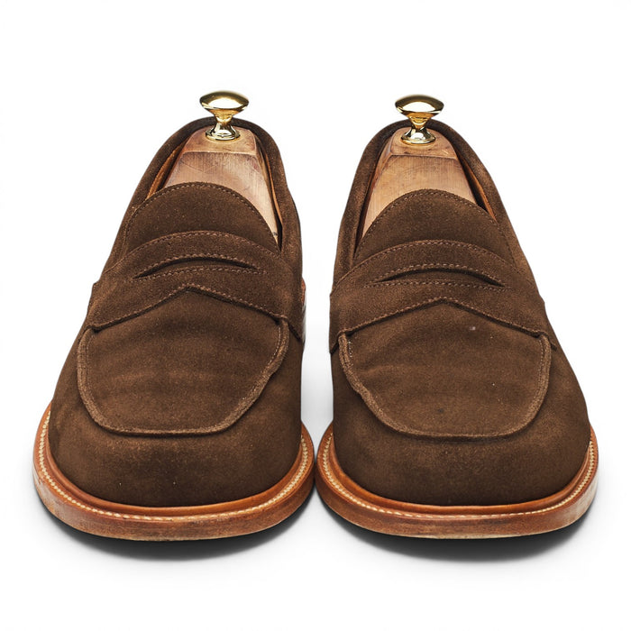 'Isaac' Brown Suede Loafers UK 10 F