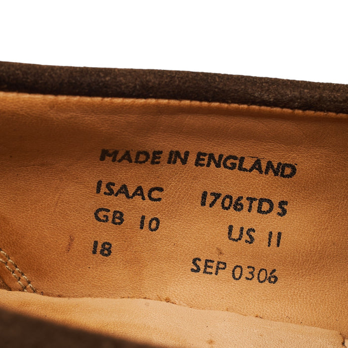 'Isaac' Brown Suede Loafers UK 10 F