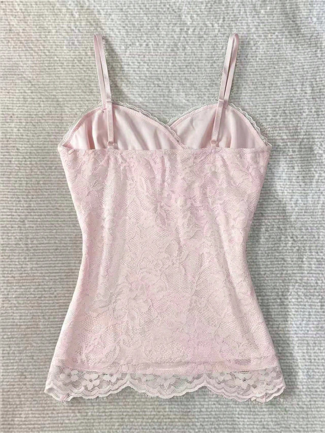 IslaSuriya Cherry Blossom Pink Lace Bow Tie Waist Camisole