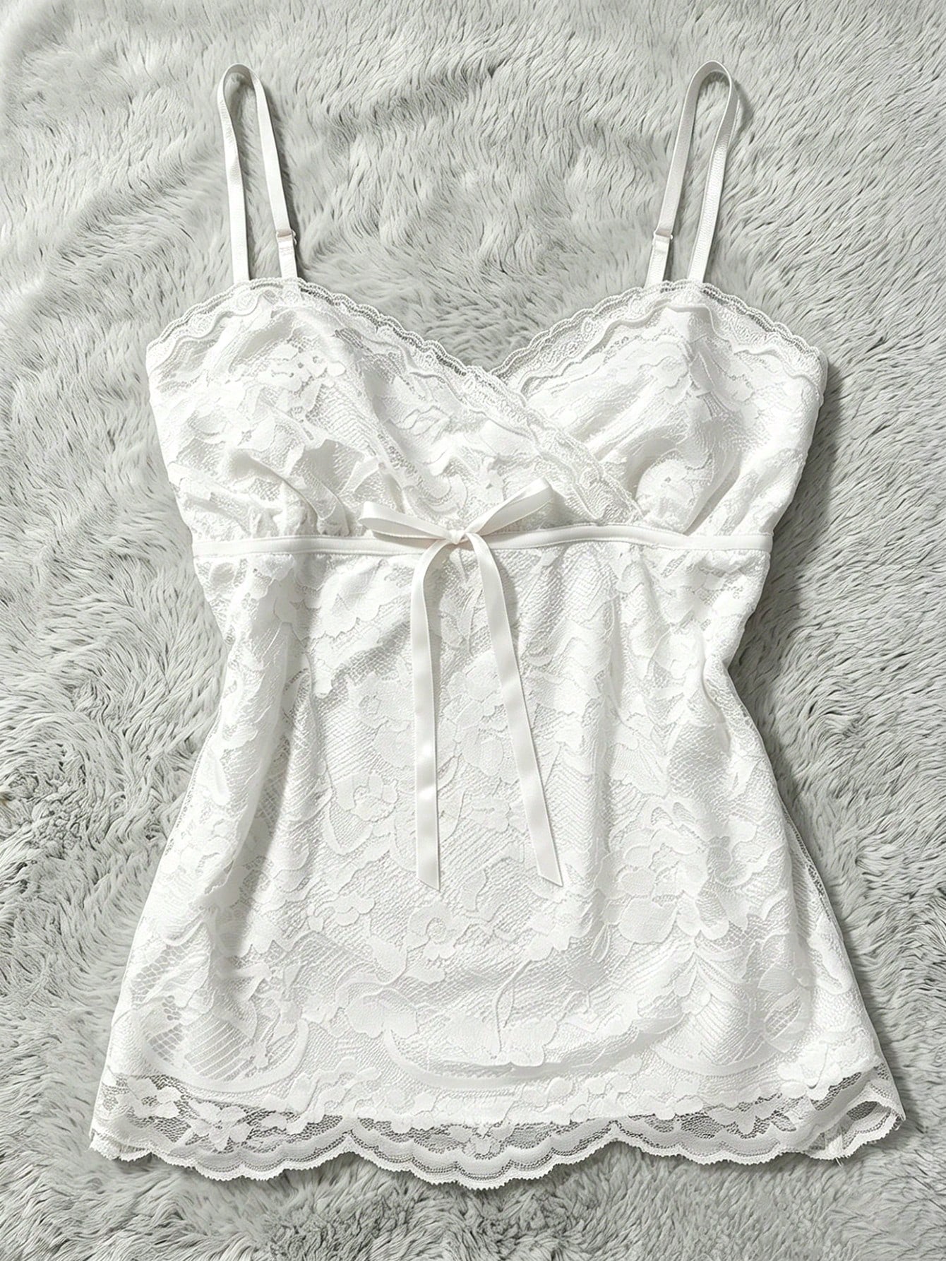 IslaSuriya Cherry Blossom Pink Lace Bow Tie Waist Camisole