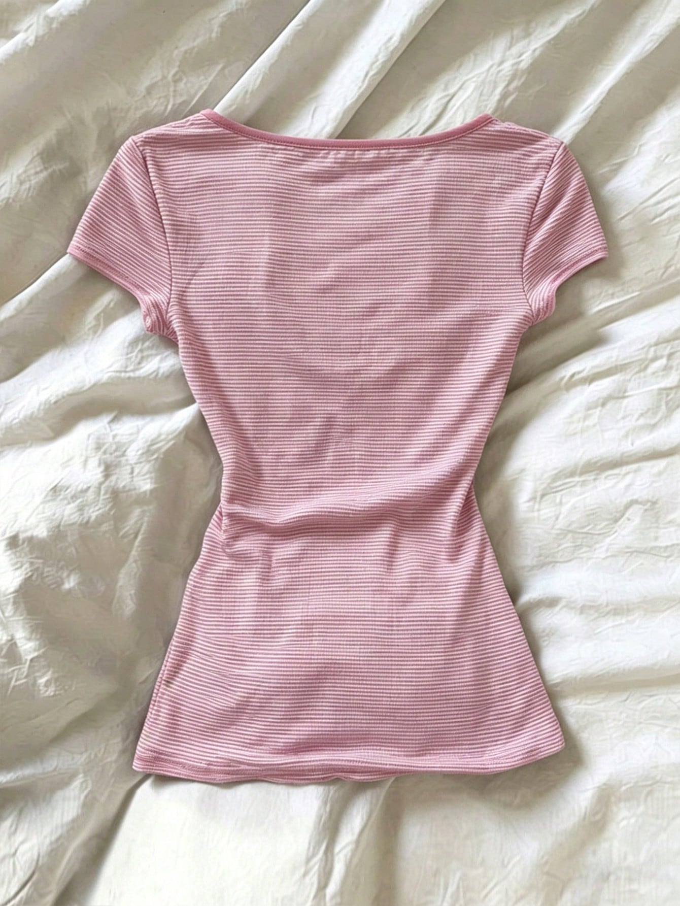 IslaSuriya Digital Print 2 In 1 Lace Trim Women Short Sleeve T-Shirt