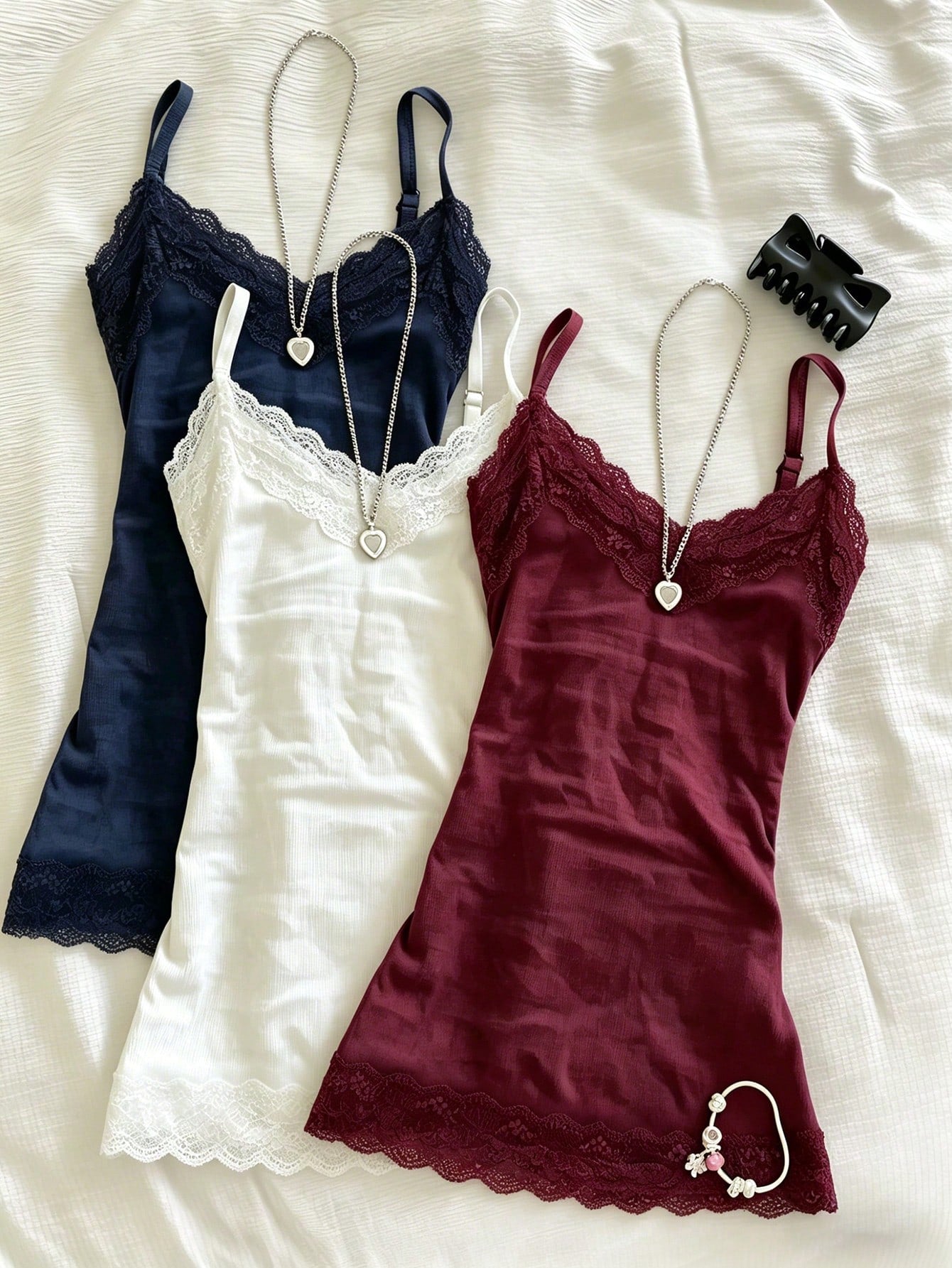 IslaSuriya Lace Patchwork Fitted Camisole For Women