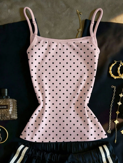 IslaSuriya Summer Casual Polka Dot Print Camisole
