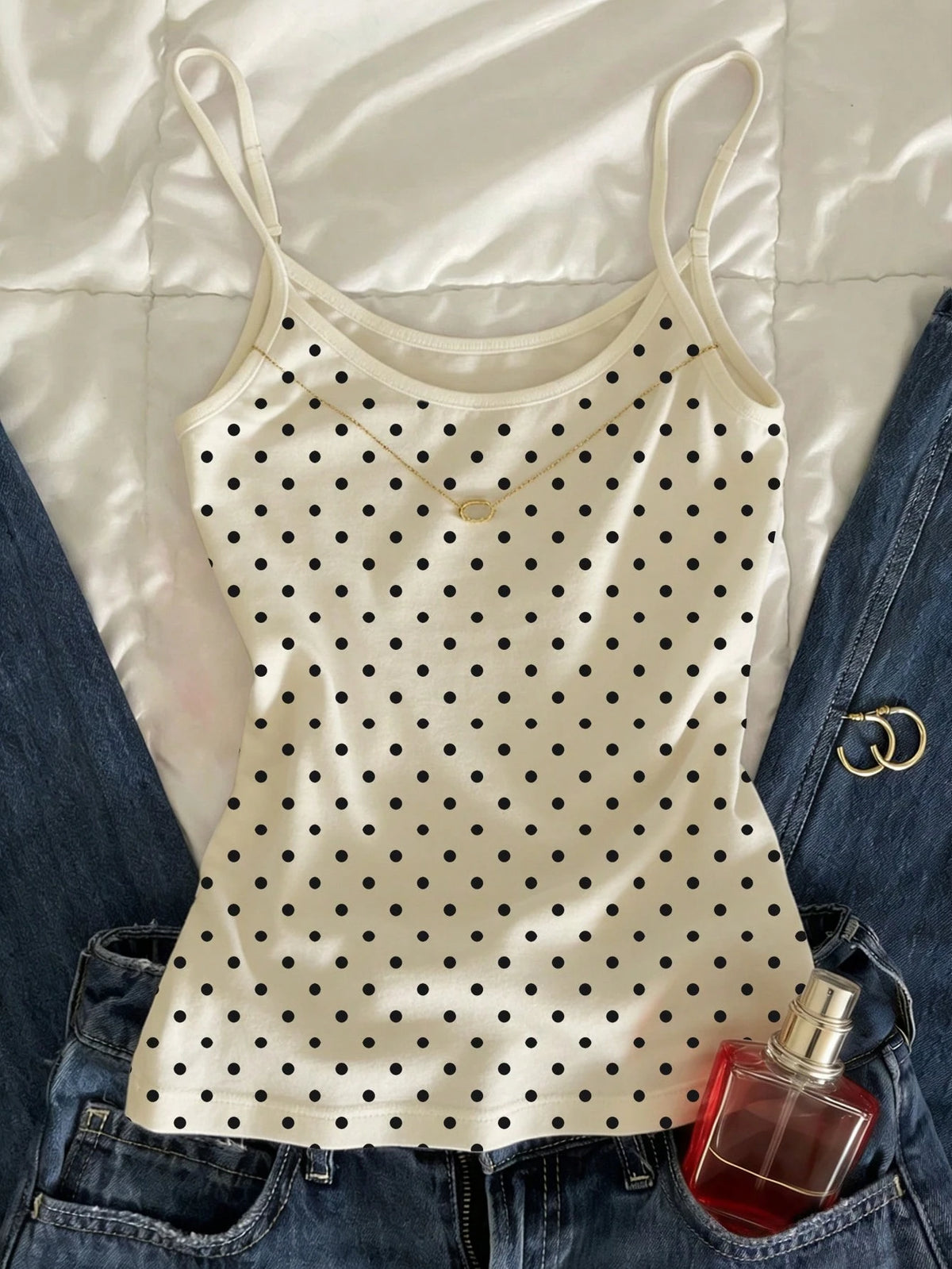 IslaSuriya Summer Casual Polka Dot Print Camisole