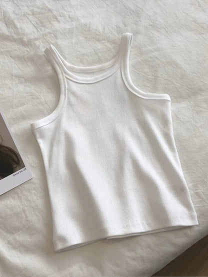 IslaSuriya Women Fashion Solid Color Slim-Fit Casual Tank Top
