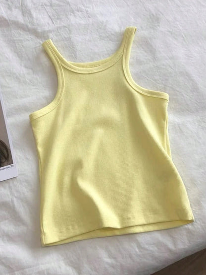 IslaSuriya Women Fashion Solid Color Slim-Fit Casual Tank Top