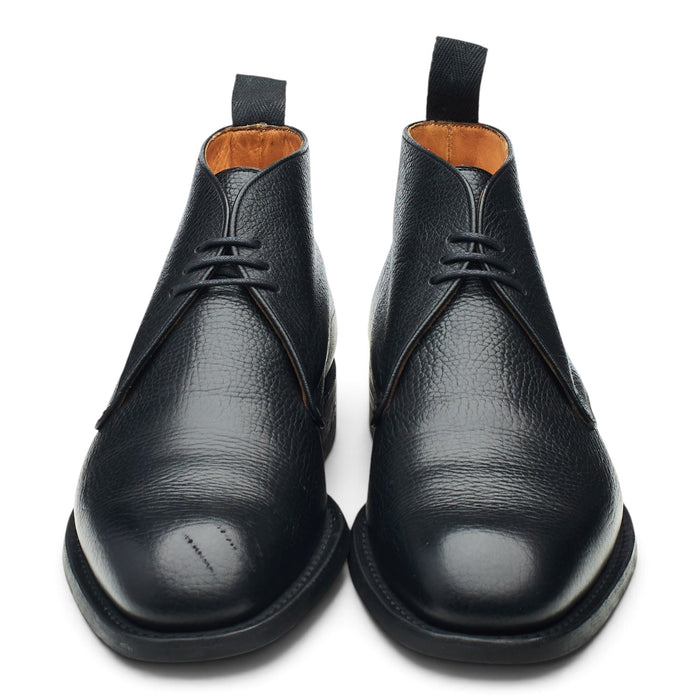 'Jackie' Black Grain Leather Chukka Boots UK 8 F