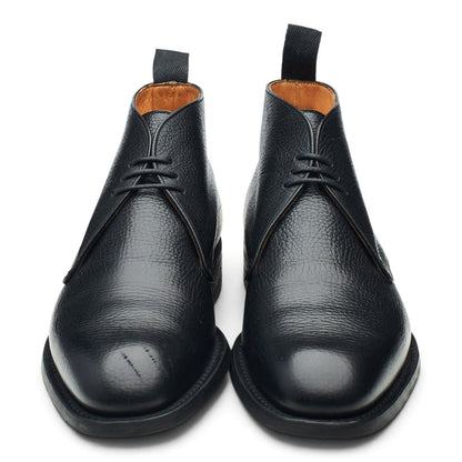'Jackie' Black Grain Leather Chukka Boots UK 8 F