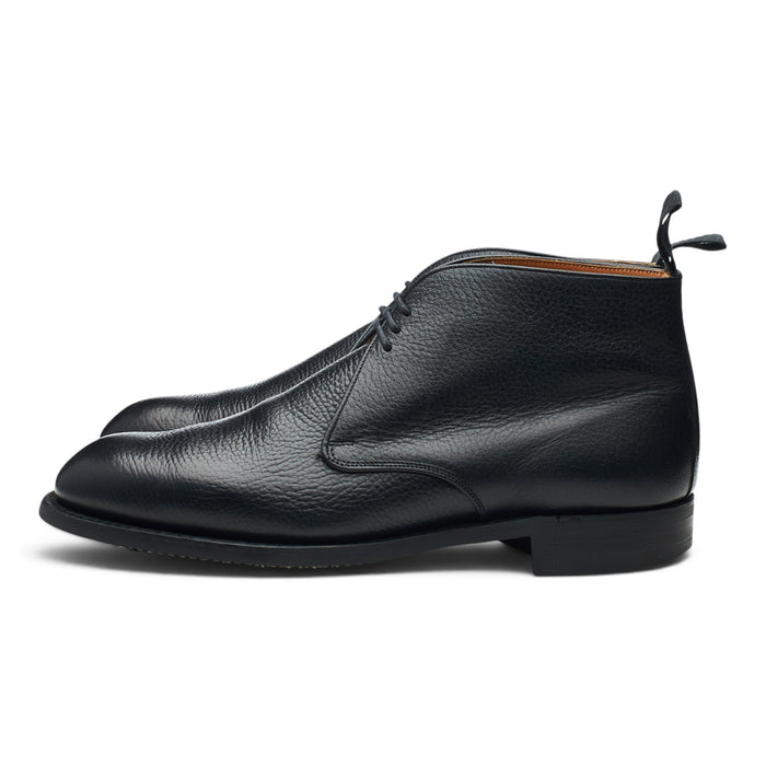 'Jackie' Black Grain Leather Chukka Boots UK 8 F