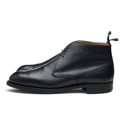 'Jackie' Black Grain Leather Chukka Boots UK 8 F