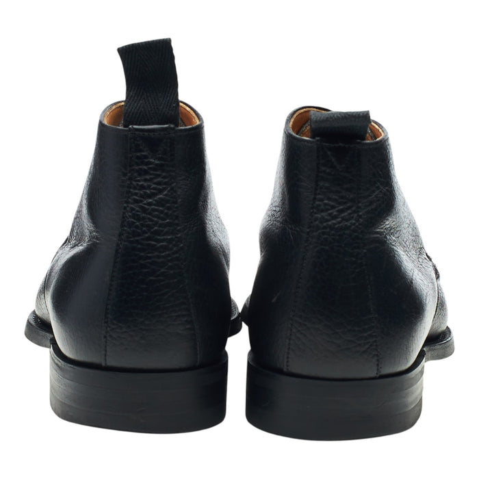 'Jackie' Black Grain Leather Chukka Boots UK 8 F