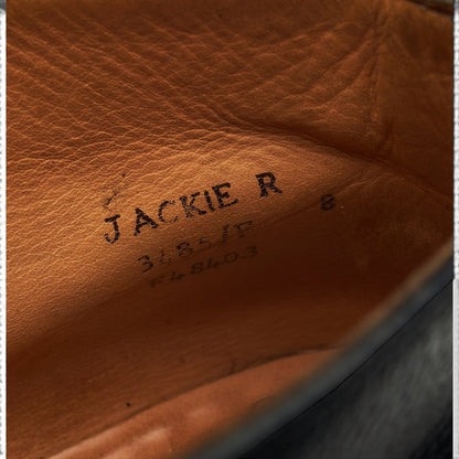 'Jackie' Black Grain Leather Chukka Boots UK 8 F