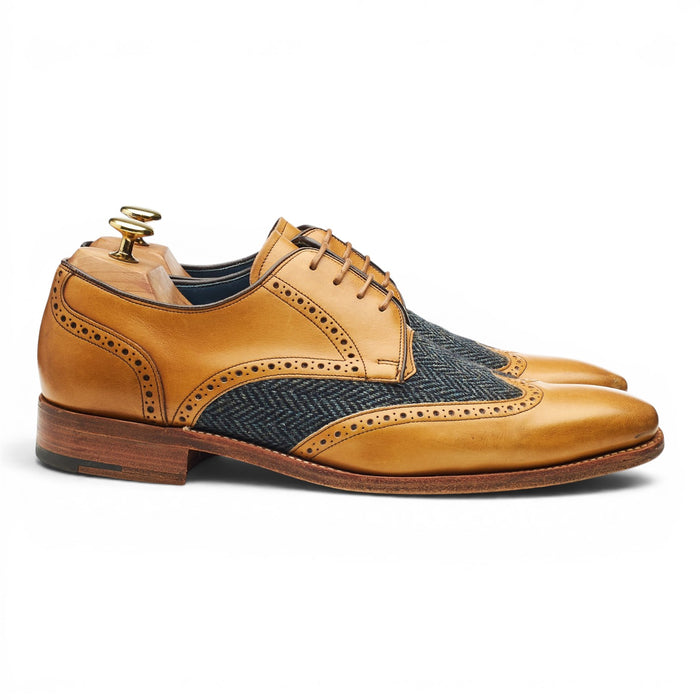 'Jackson' Tan Brown Leather Derby UK 8 F