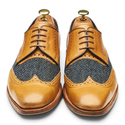 'Jackson' Tan Brown Leather Derby UK 8 F
