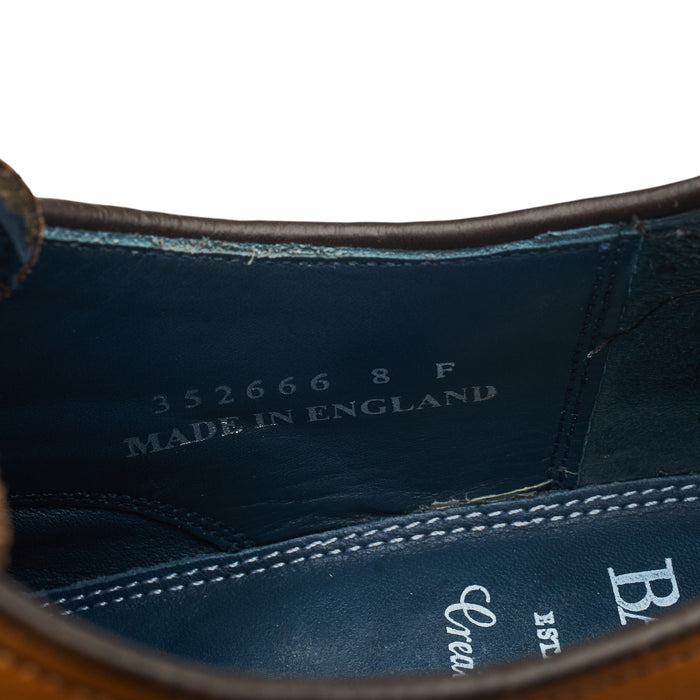 'Jackson' Tan Brown Leather Derby UK 8 F