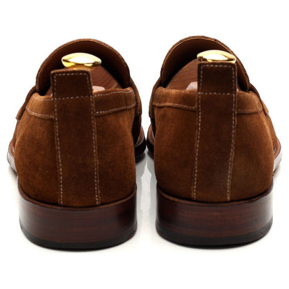 'James' Snuff Brown Suede Loafers UK 8 E