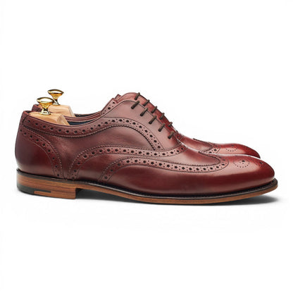'Jensen' Burgundy Leather Brogues UK 10.5 F