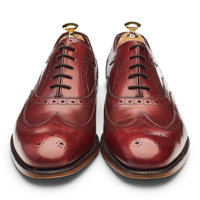 'Jensen' Burgundy Leather Brogues UK 10.5 F