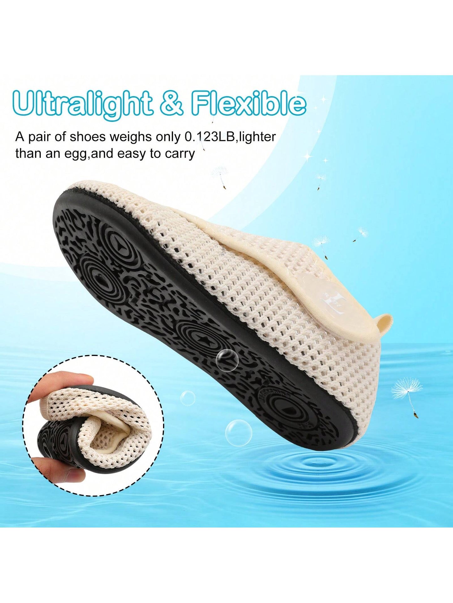 Kids Adjustable Strap Aquatic Shoes- Lightweight, Comfortable And Breathable, Perfect For Spring And Summer, Suitable For Casual, Beach, Swimming