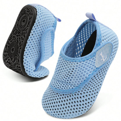 Kids Adjustable Strap Aquatic Shoes- Lightweight, Comfortable And Breathable, Perfect For Spring And Summer, Suitable For Casual, Beach, Swimming