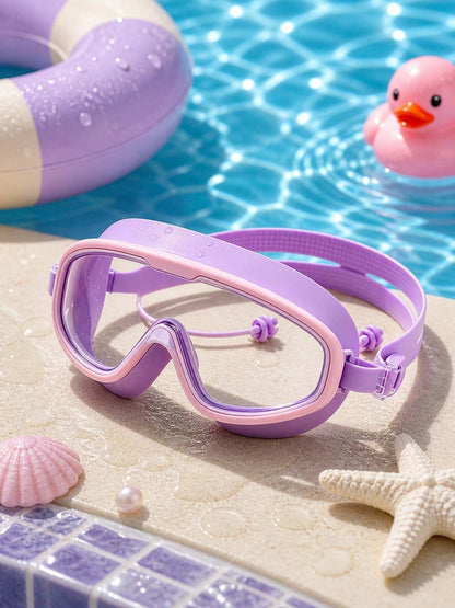 Kids Anti-Fog High Definition Swimming Goggles| Wide Vision Waterproof Leak-Proof| Soft Silicone Seal Fit| Adjustable Comfortable Strap| Diving Swim Goggles