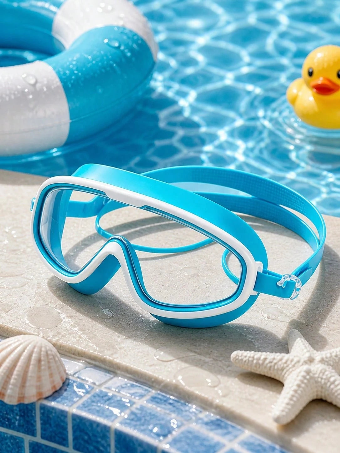 Kids Anti-Fog High Definition Swimming Goggles| Wide Vision Waterproof Leak-Proof| Soft Silicone Seal Fit| Adjustable Comfortable Strap| Diving Swim Goggles
