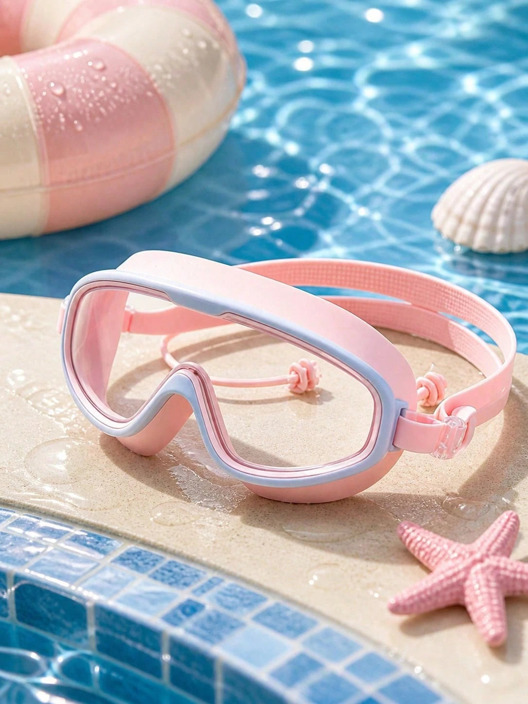 Kids Anti-Fog High Definition Swimming Goggles| Wide Vision Waterproof Leak-Proof| Soft Silicone Seal Fit| Adjustable Comfortable Strap| Diving Swim Goggles