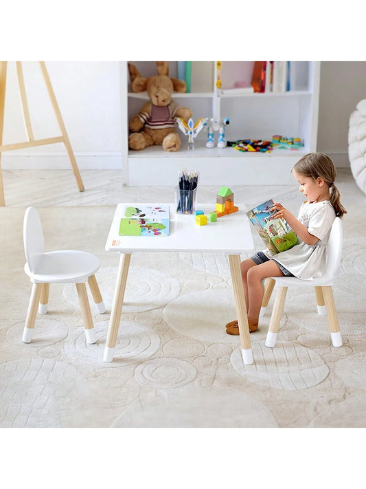 Kids Table And 2 Chairs Set, Toddler Table And Chair Set, Children Multi-Activity Table For Art, Craft, Reading, Learning, Christmas Gift
