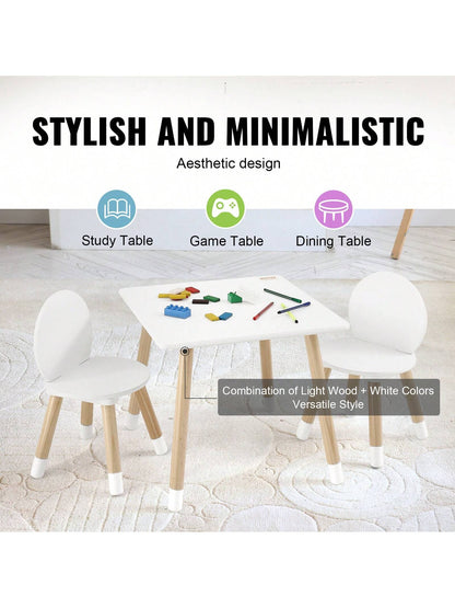 Kids Table And 2 Chairs Set, Toddler Table And Chair Set, Children Multi-Activity Table For Art, Craft, Reading, Learning, Christmas Gift