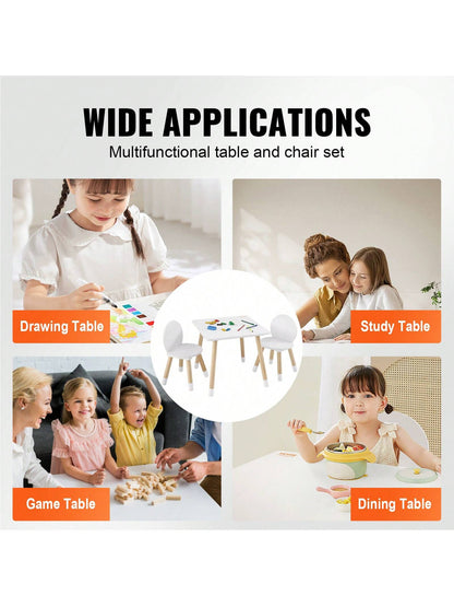 Kids Table And 2 Chairs Set, Toddler Table And Chair Set, Children Multi-Activity Table For Art, Craft, Reading, Learning, Christmas Gift