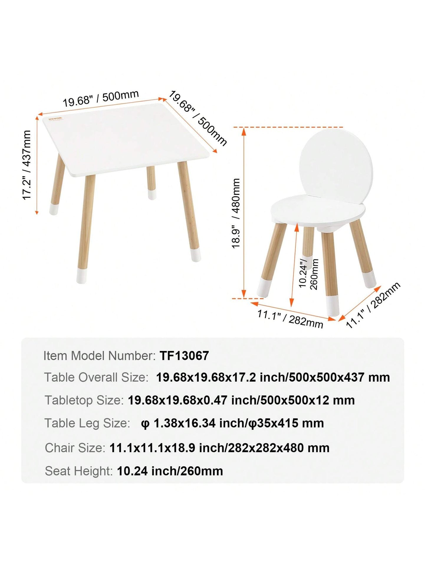 Kids Table And 2 Chairs Set, Toddler Table And Chair Set, Children Multi-Activity Table For Art, Craft, Reading, Learning, Christmas Gift