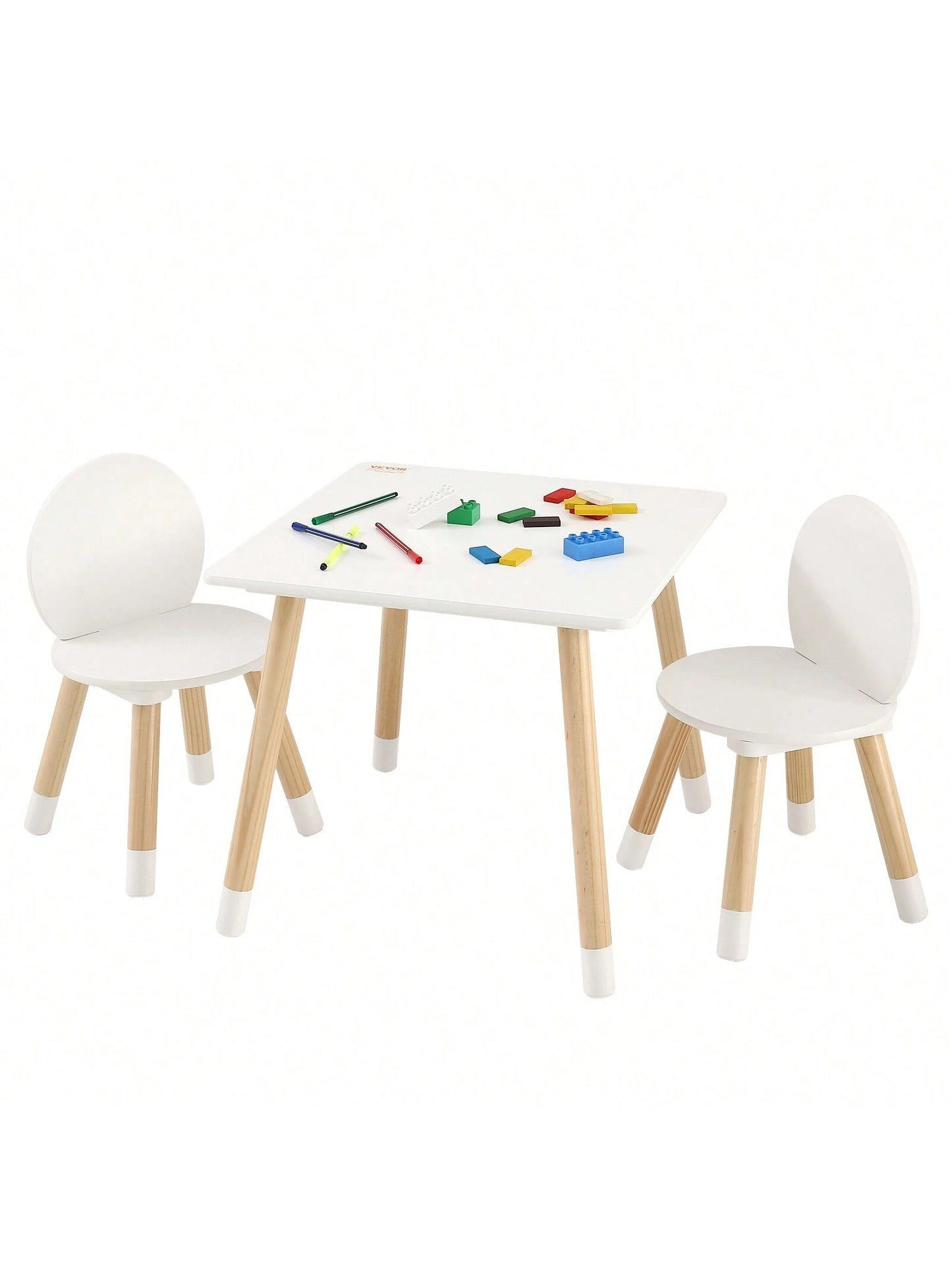 Kids Table And 2 Chairs Set, Toddler Table And Chair Set, Children Multi-Activity Table For Art, Craft, Reading, Learning, Christmas Gift