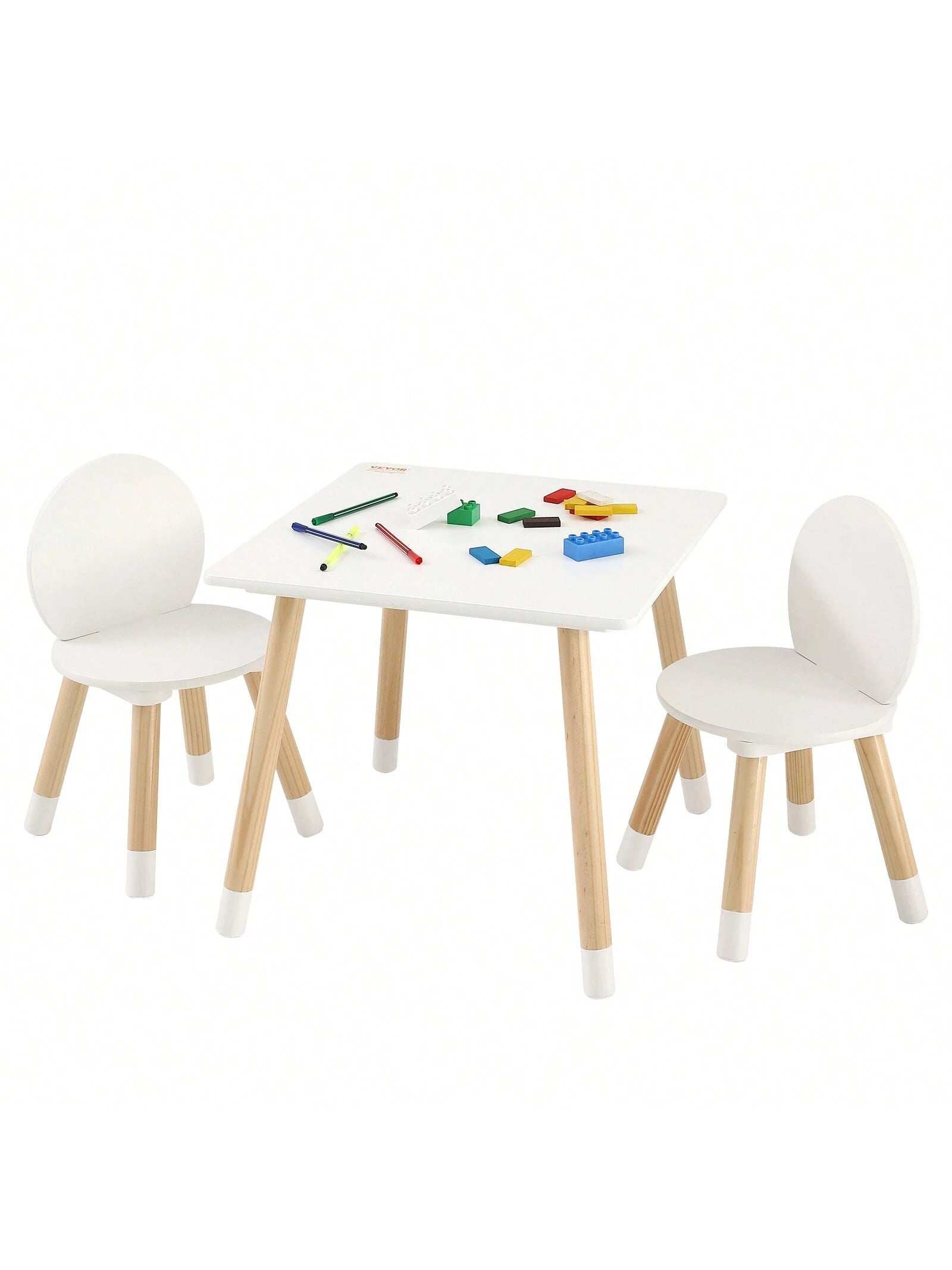 Kids Table And 2 Chairs Set, Toddler Table And Chair Set, Children Multi-Activity Table For Art, Craft, Reading, Learning, Christmas Gift