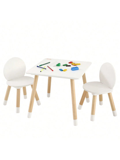Kids Table And 2 Chairs Set, Toddler Table And Chair Set, Children Multi-Activity Table For Art, Craft, Reading, Learning, Christmas Gift
