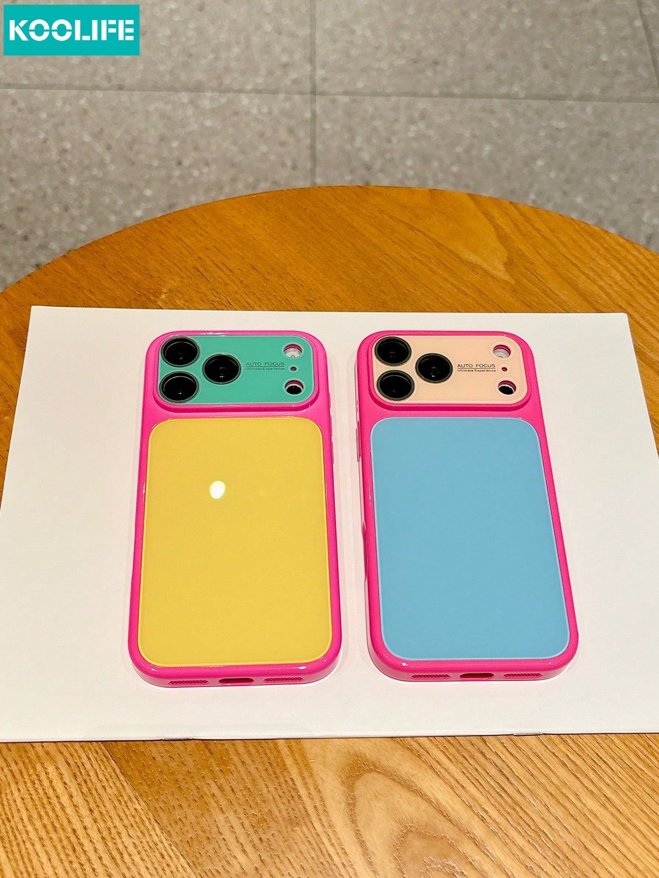 KOOLIFE 1pc Luxury Ins Style Summer Dopamine Color Block Phone Case, Anti-Drop, Full Coverage, Compatible With IPhone 18 Pro/18 Pro Max/17 Pro Max, New 16 Pro Max, 15 Pro Max, 13 Pro, 13, 14 Pro Max