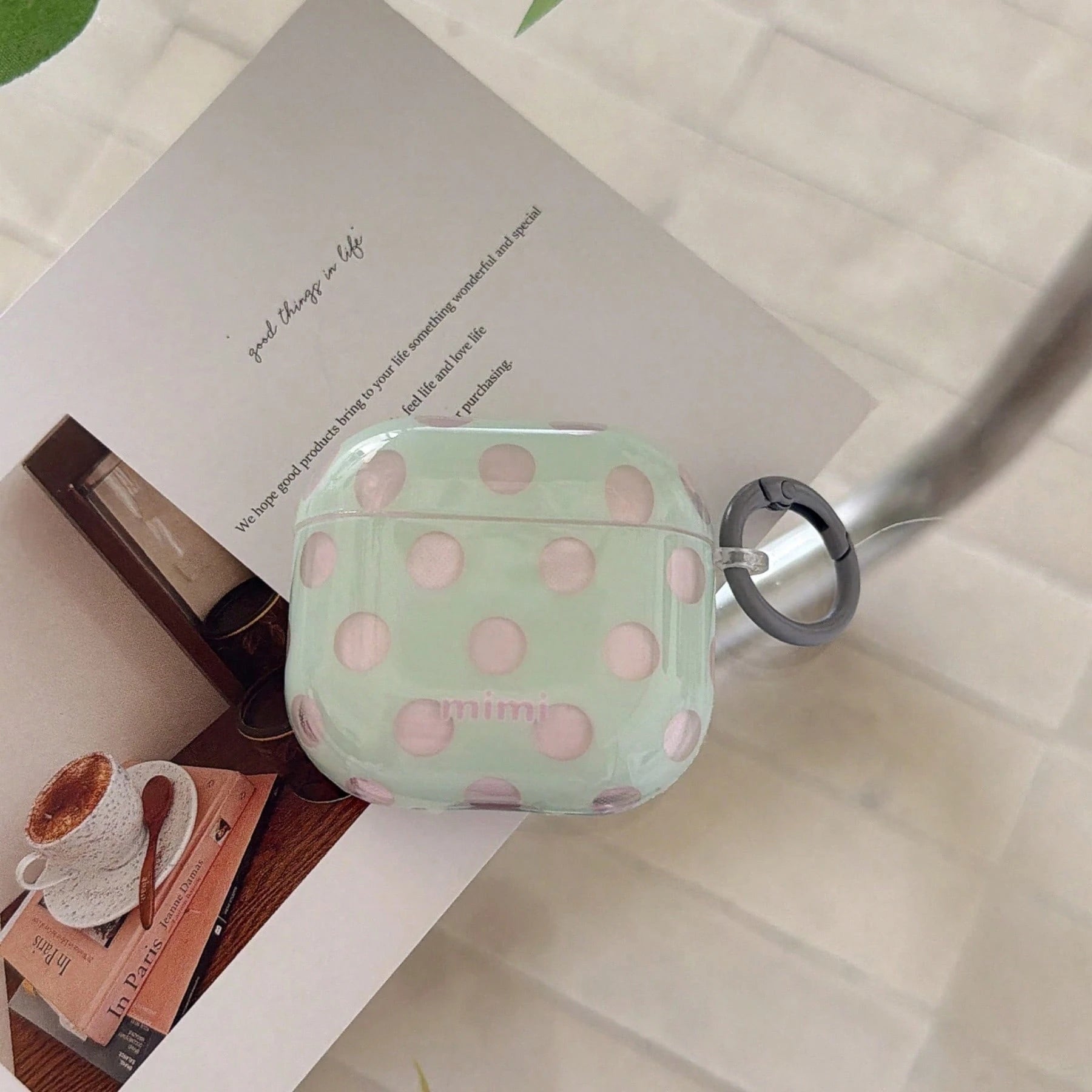 Korean Style Minimalist 3-Color Polka Dot With Ring Earphone Case Compatible With AirPods Pro 3 New Pro 2 Protective Cover Pro Cute Apple 4 Minimalist 3 Personalized 1/2 Generation Women's Earphone Ca
