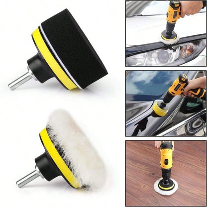 Kshineni 3 Inch Drill Buffing Pad, 11 Pcs Car Foam Polishing Pads Kit, Drill Buffer Polisher Attachment Buffing Kit For Car Polishing, Waxing, Sealing Glaze
