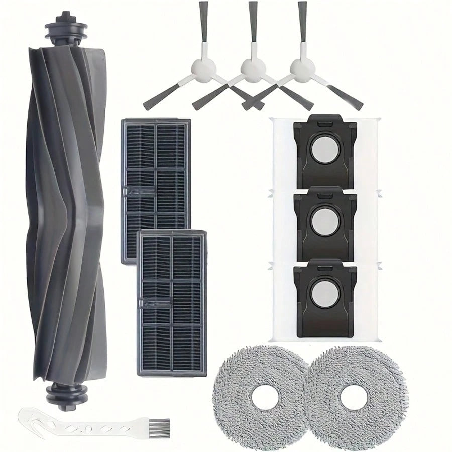 L10s Ultra Gen 2/L10s Pro Heat Ultra/X30 Ultra Vacuum Cleaner Replacement Parts Set, Main Brush, HEPA Filter, Side Brush, Dust Bag, Mop Cloth