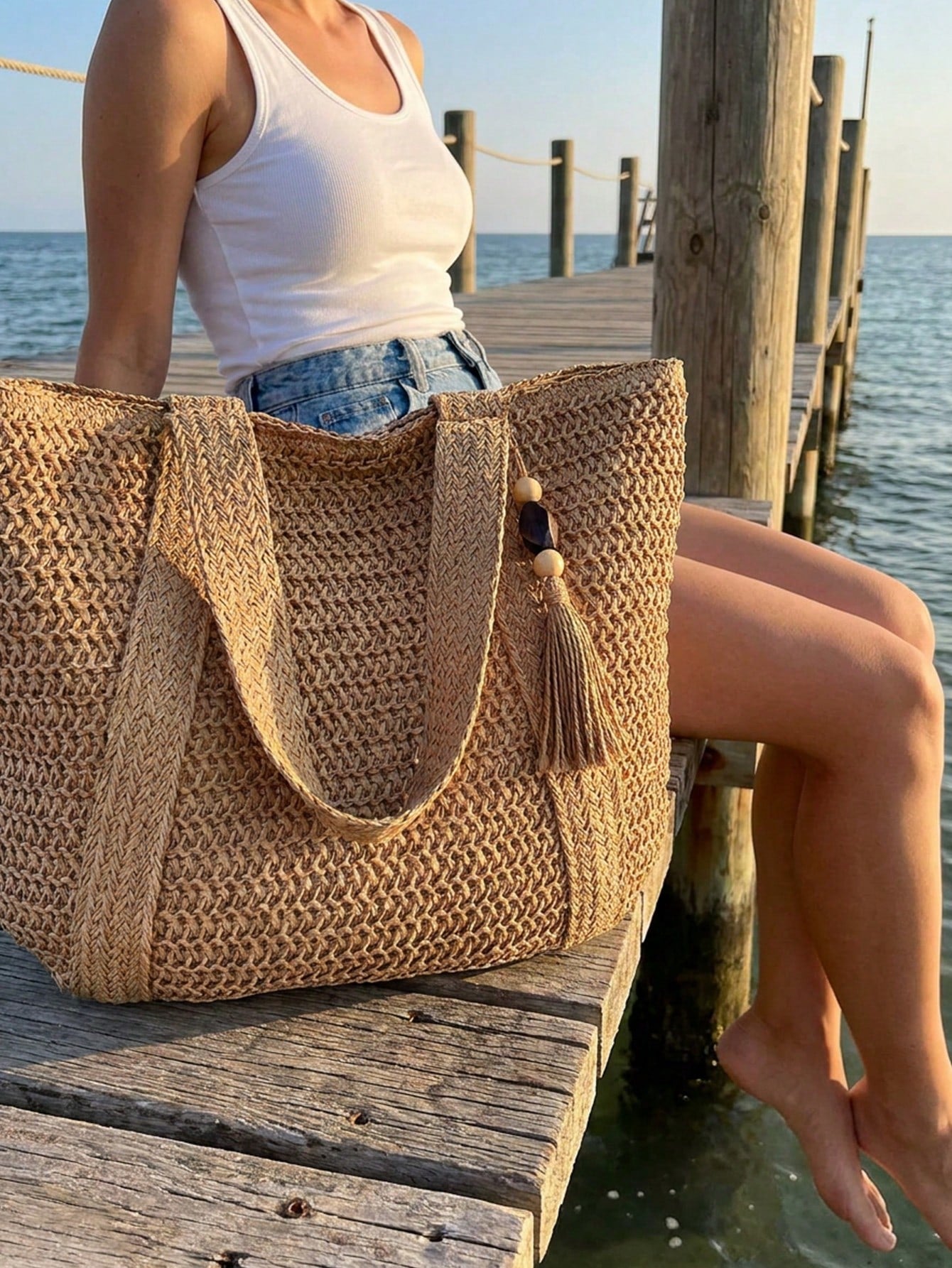 Large Capacity Beach Travel Bag, Women's Tote Bag, Beach Mesh Tote Bag, Women's Shoulder Bag, Travel Bag Beach Nylon Mesh Tote Bag, Casual Tote Bag