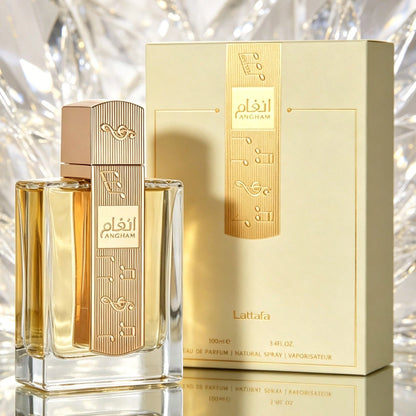 Lattafa Angham Perfume For Women 3.4oz 100ml Eau De Parfum Spray| Luxury Floral Amber Vanilla Fragrance| Long Lasting Feminine Perfume Scent