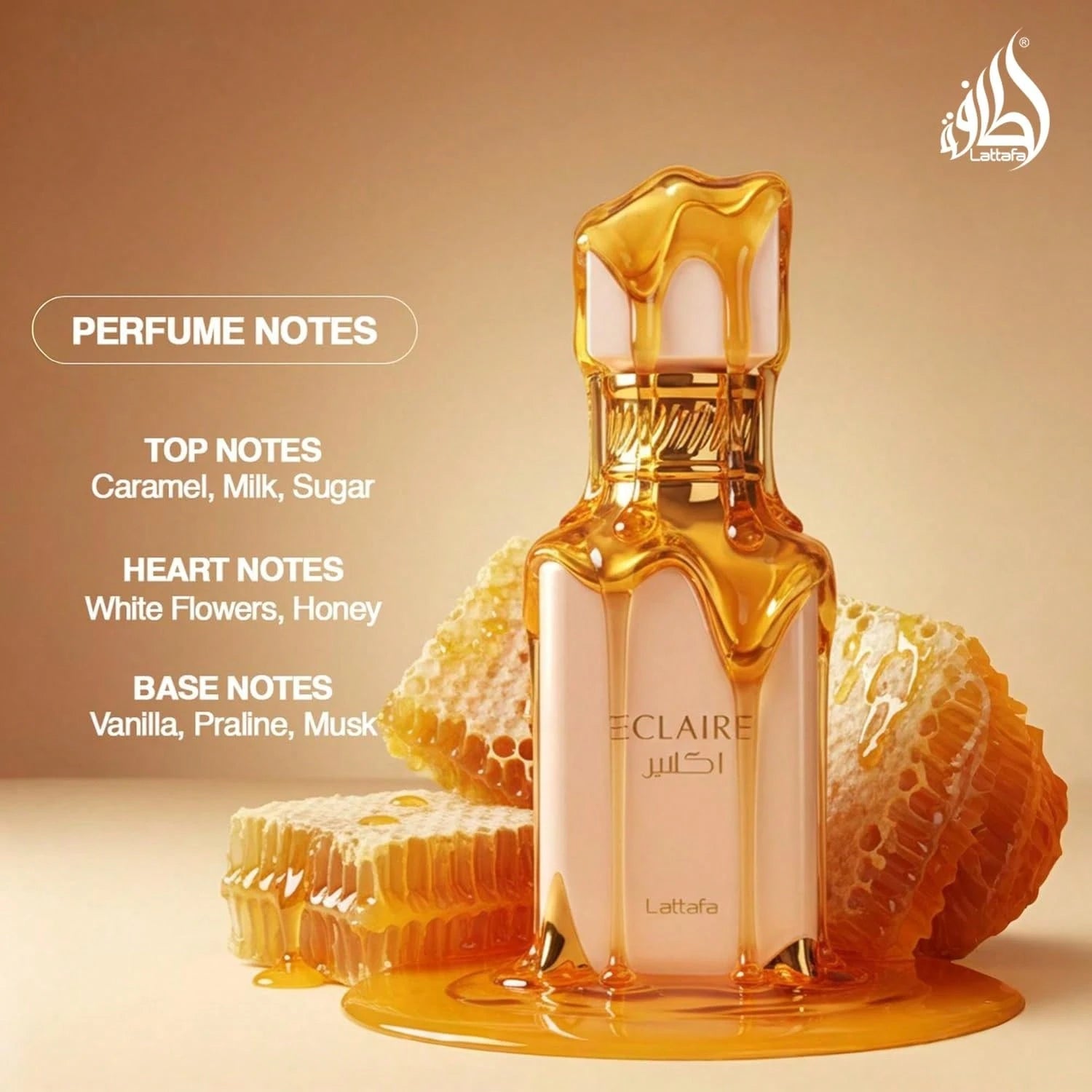 Lattafa Eclaire- Vanilla, Caramel, Sweet, Floral- Eau De Parfum Long-Lasting Fragrance For Women, 3.40 Ounce/ 100 Ml| Long-Lasting Fragrance, 3.40 Ounce, 100 Ml