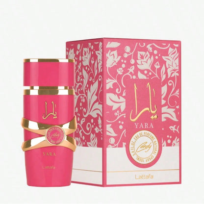 Lattafa Yara Candy Women Eau De Parfum 3.4oz 100ml Viral Arabic Gourmand Perfume Long Lasting Sweet Fruity Vanilla Fragrance Daily Scent & Gift Option