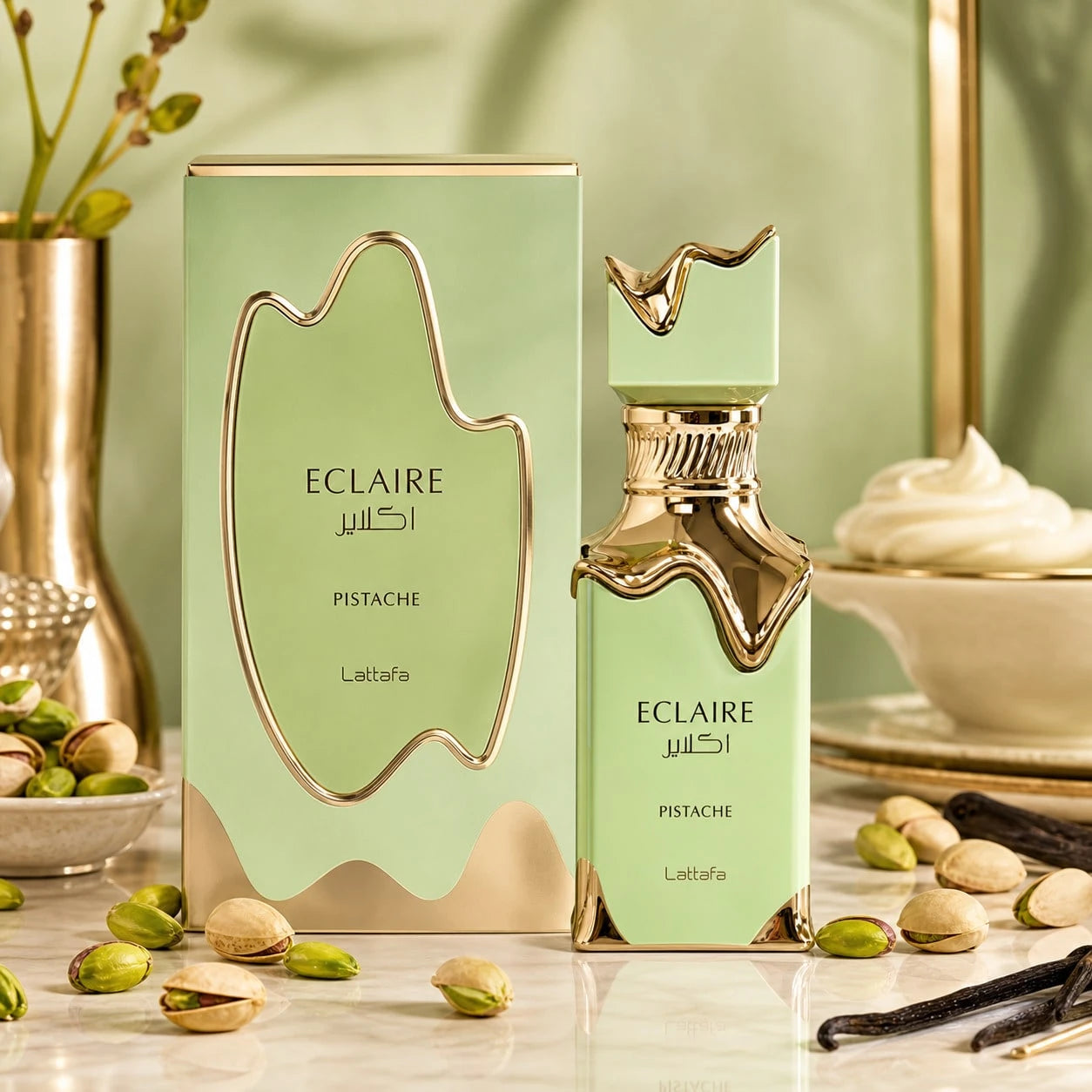 Lattafe PISTACHE 105ml/3.6oz Eau De Parfum Spray, Long Lasting Perfume Cologne, Sweet Warm Scent For Daily Wear, Evening, Travel And Gift